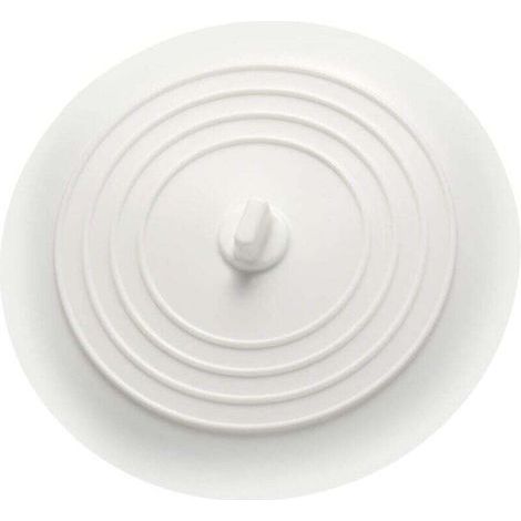 Tappo in silicone per lavello, per cassetta di scarico di cucine, bagni e lavanderie (bianco) (1/4)