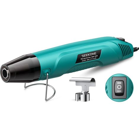 Mini Décapeur Thermique 350 W, 260 ℃/450 ℃, Pistolet à Air Chaud à Double Température avec Protection Contre les Surcharges, Buse Réflectrice et Câble 1,5 m pour Artisanat, gaufrage, Bricolage (1/5)