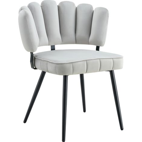 Set tavolo e 2 sedie rotondo 60 cm in MDF con sedie grigio chiaro in velluto (1/5)