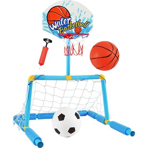 Panier de basket piscine - 2 en 1 - Cage de football - Panier de basket - (1/5)