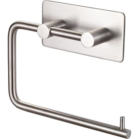 3M selbstklebender Toilettenpapierhalter aus gebürstetem Edelstahl, 1 Stück (gebürstet) (1/5)