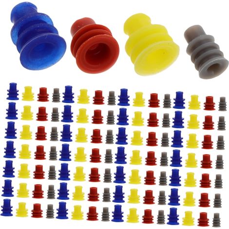 600pièces Bouchon Étanchéité Silicone Connecteurs Électriques Étanches Pour Automobile Faisceaux De Câbles Protection Eau Joint De (1/4)