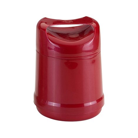 Termo hermético "Ercole" para líquidos de 1,2 litros con 2 compartimentos aislados fabricado en polipropileno color rojo (1/3)