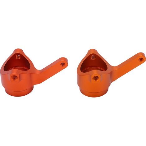 2 Pièces Porte-Fusée CNC Alliage d'Aluminium pour Direction RC, Compatible ZD Racing 1/7 Modèle Orange (1/5)