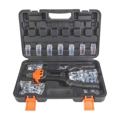 Rivettatrice Manuale in Valigetta 215710 Wokin M3 87 Pezzi