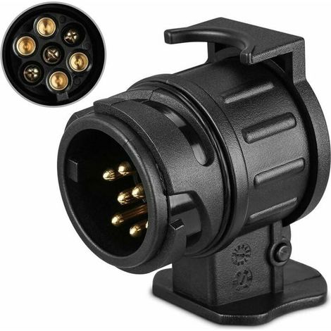 13-pin to 7-pin tow bar adapter - caravan, truck, trailer - waterproof, 12 V MUMU (1/4)