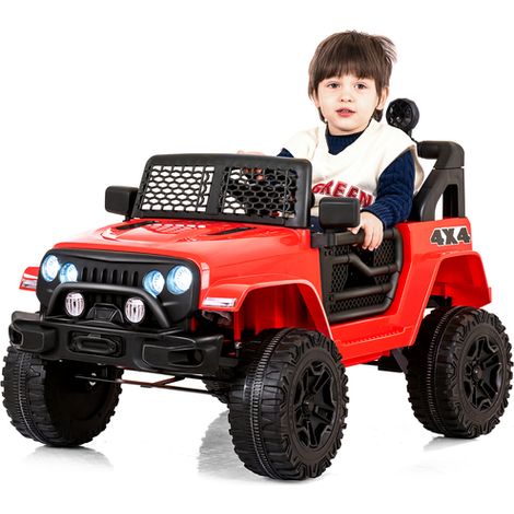Kinderspielzeug, Kinderautos, Elektrofahrzeuge, Kinder Elektroauto, 2 Sitze für Kinder mit 2,4G-Fernbedienung, 2 Gangs-Weicher Start-Elektroauto with hupe, Vorderlicht. 3-5 km/h, 12V Kinderfahrzeug fü (1/5)