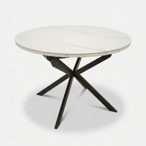 Mesa de comedor extensible de cerámica y metal Martin (1/5)