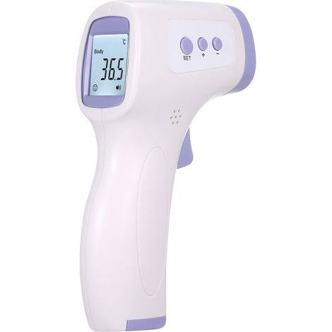 Thermomètre infrarouge sans contact front température écran LCD numérique ℃/℉ précision ±0,2℃