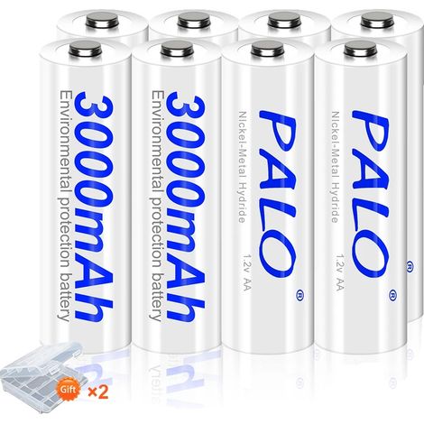 Batteria ricaricabile, ecologica, compatibilità versatile, 8 batterie AA (1/2)