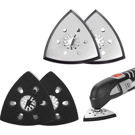 Dischi abrasivi, platorello abrasivo triangolare da 93 mm, set da 4 (1/3)