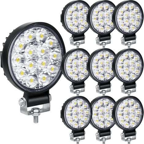 Luz de trabajo, iluminación brillante, diseño duradero, mini foco de 10 x 42 W (1/2)