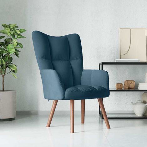 Relaxsessel Blau Samt