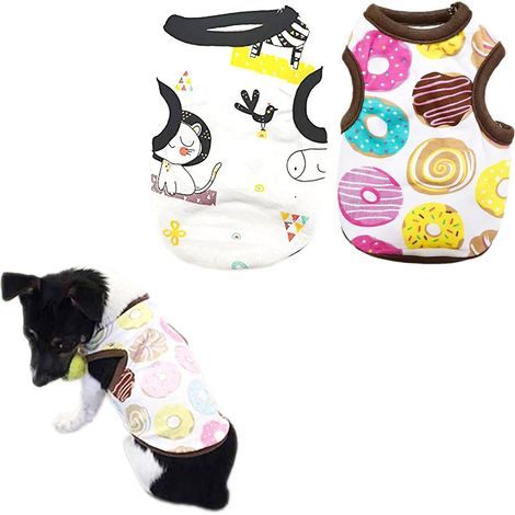2 chemises pour chien en coton PCS, grenouille + fraise (XS)-Fei Yu (1/2)
