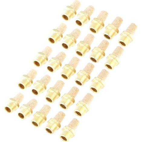 25 pièces/ensemble de silencieux/filtres à air comprimé pour échappement pneumatique à filetage externe G1/8 (1/5)