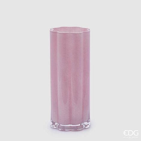 EDG Enzo De Gasperi Vaso Flower H 30 Cm D 13 Cm Colore Rosa Chiaro