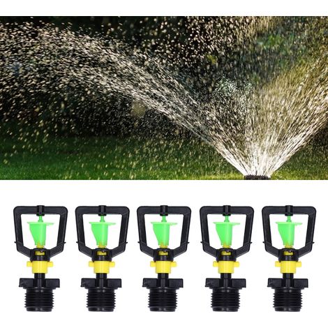 Set mit 5 rotierenden Sprinklerdüsen mit G1/2-Außengewinde für die Gartenbewässerung (1/5)