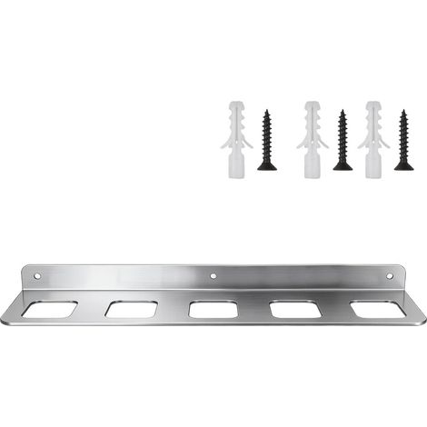 Generisch Porte-outils mural – Étagère utilitaire de garage à 5 fentes Organiseur de rangement pour marteau pour clés à pince, abri de jardin, atelier, usine, support de suspension en acier robuste (1/5)