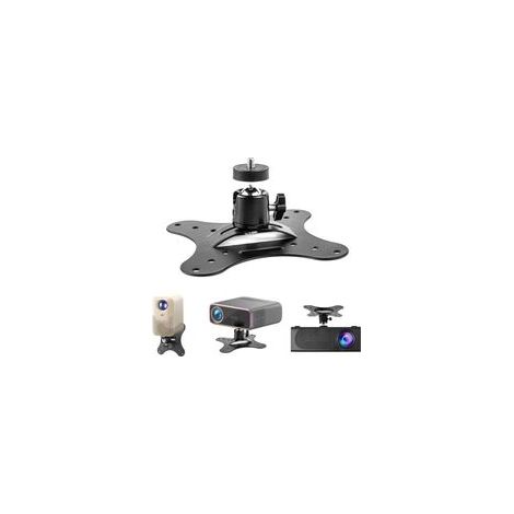 Support Videoprojecteur, Support Projecteur, Support Mural Videoprojecteur Réglable à 360°, Pied Projecteur Convient pour Les Home Cinémas, Les Salles De Jeux Vidéo et Les Bureaux, Métallique