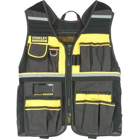 Gilet de Travail avec Poches Multiples - Veston d'Électricien ou Artisan - avec Bandes Réfléchissantes - Modèle FMST530201-23 (1/4)