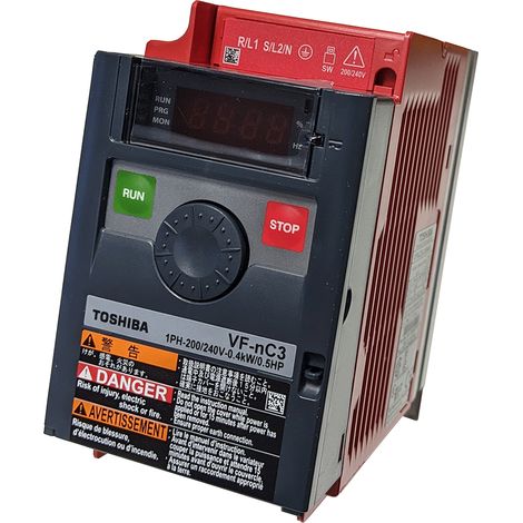 WECHSELRICHTER SERIE VF-NC3S TOSHIBA 240V EINPHASIG (0.2 bis 2.2 Kw) 0,42,4