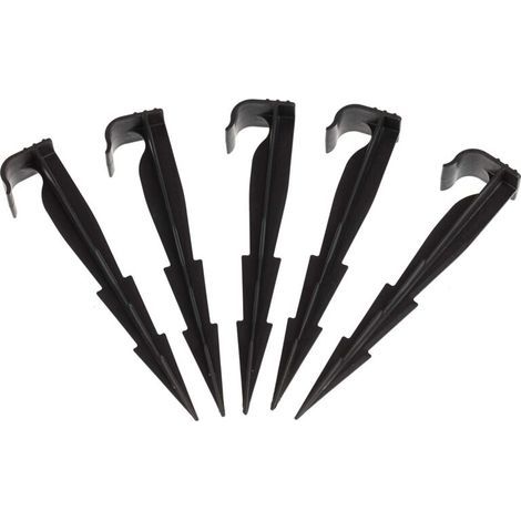 FENOPLASTICALot de 100 AquaPEG piquets de Fixation pour Ligne d'égouttement, tuyaux d'irrigation et tuyaux gouteurs (1/4)