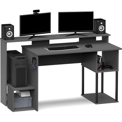MUEBLES PITARCH Mesa Gamer Neru Gris/pata negra - ref: 23145-ES (1/5)