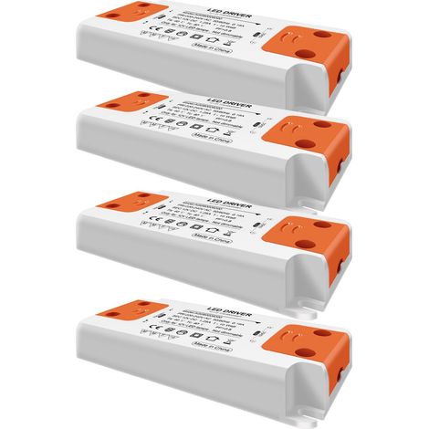 Transformateur LED Entrée 220-240V sortie DC 12V 1.25A 15W ampoule LED driver convertisseur conducteur alimentation de tension constante, Paquet de 4