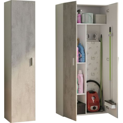 Armadio Multiuso Grande Valdaora, Modulabile, 6 Ripiani, 3 Ante, 121x182h cm Bianco
