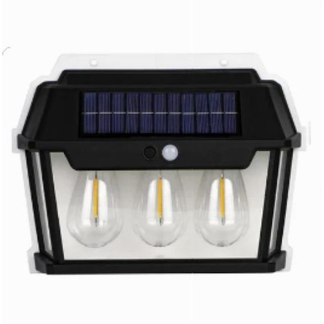 TrAdE Shop Traesio - Lampada Luce Faretto Solare Faro Esterno Sensore Movimento Luce Calda 38 Watt - (1/3)