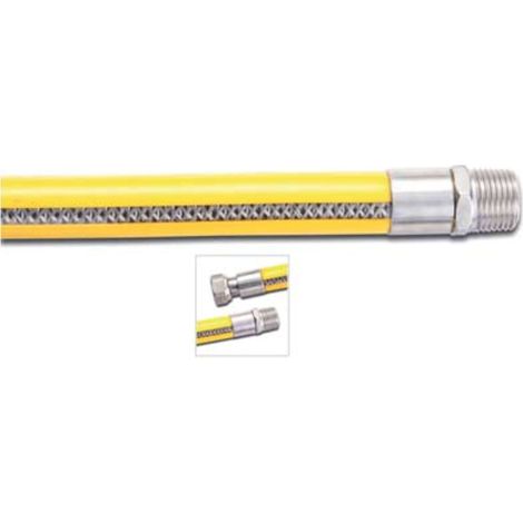 TUBO GAS FLESSIBILE MF - INOX/PVC 1/2MF CM 200 - 1 pezzo