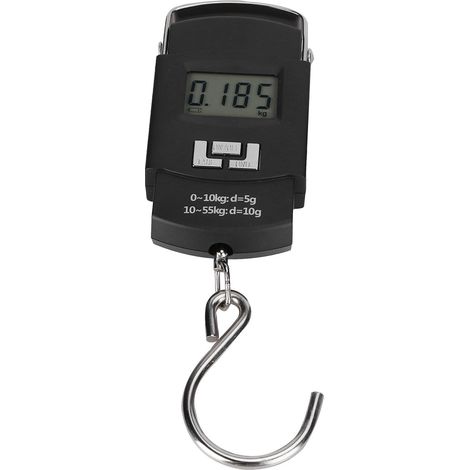 Balance portable 50 kg, électronique, avec écran LCD, pour le pesage des bagages et colis postaux (1/5)