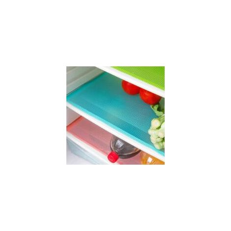 Lot de 9 tapis de réfrigérateur lavables et transparents, pour étagères, tiroirs, tables, 3 rouges, 3 verts, 3 bleus (1/5)