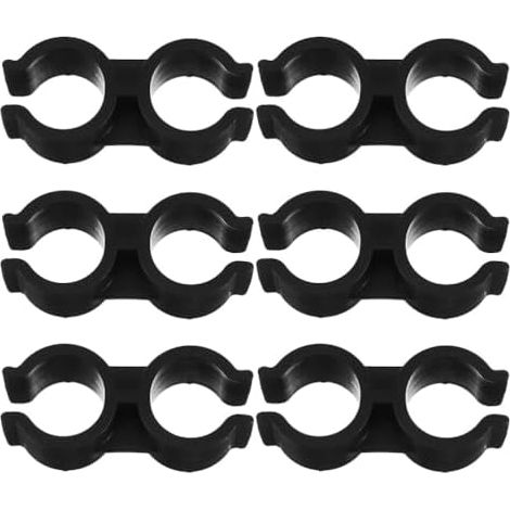 Lot de 6 Colliers Serrage Doubles Plastiques pour Tuyaux Ø25Mm, Fixation Étagère et Raccordement Tuyaux, Installation Facile sans Outil, Adapté aux Systèmes Plomberie - (1/5)