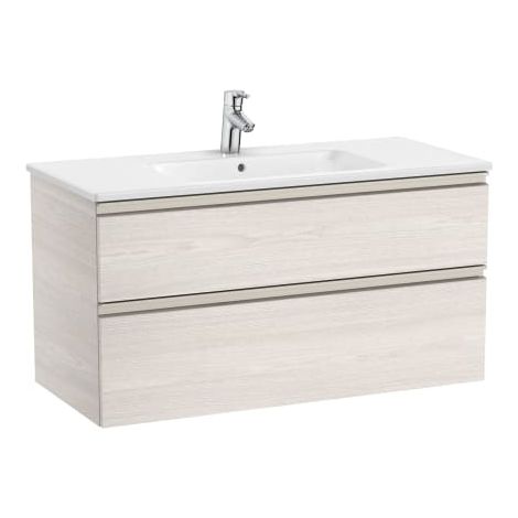 MUEBLE LAVABO CENTRADO BLANCO 1000X460MM THE GAP 2 CAJONES FRESNO NÓRDICO