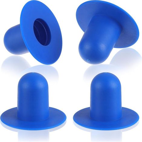 Set mit 4 Poolabdeckungen und Dichtungsstopfen für Intex- und Bestway-Filterpumpen (blau)