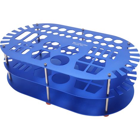Bureau Organisateur Support Rangement Outils Aluminium pour Voiture Modèle Matériel Bleu (1/5)