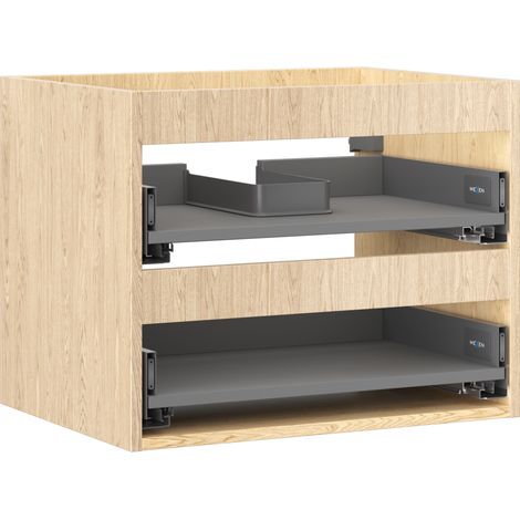 Mexen Box-A Korpus des Waschtischunterschranks 60 cm, 2 Schubladen, Eiche - 91AX0-0600-470-2-81 (1/5)