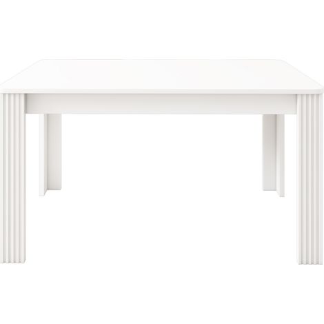 Rechteckiger Esstisch weiß aus Spanplatte 116 x 65 x 75 cm MODENUIT (1/5)