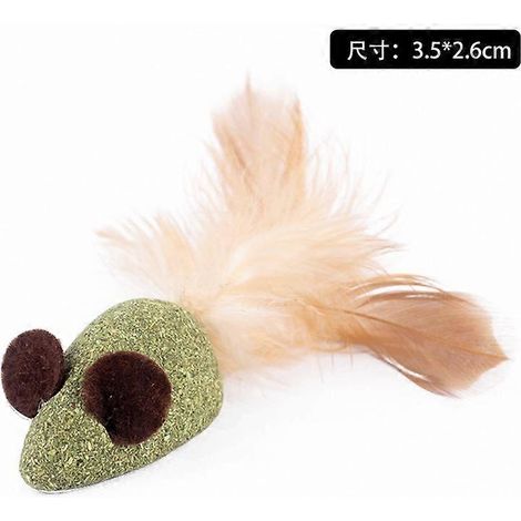 Jouet à la menthe pour chat Vogue (1 pièce) - Boule à la menthe comestible pour ronger les dents - Accessoires pour animaux - Boules à l'herbe à chat - Friandise saine et rotative - Jouet adhésif mura