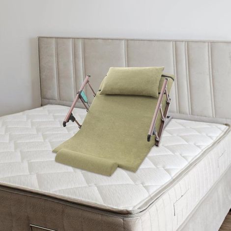 Dossier de lit réglable électriquement pour personnes âgées - Avec télécommande - Hauteur réglable de 2 à 80 ° - Dossier pour plus de confort et de sécurité au lit - Vert - Accoudoirs