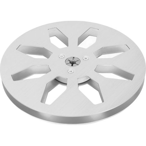 Leere 1/4 Zoll 7" Aluminiumlegierung 8-Loch-Spule für Universal-Öffnungsmaschinen, silberne Aufwickelspule