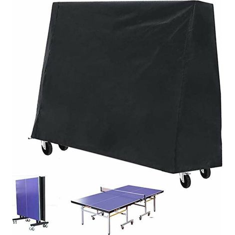 FOREHILL Housse de Table de Tennis de Table - pour l\'extérieur et l\'intérieur, avec Fond à Cordon (165×70×185cm) (1/5)