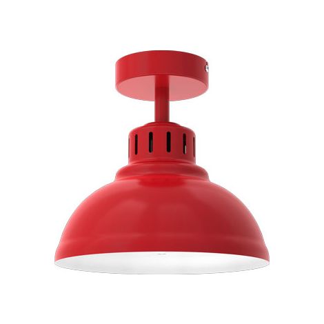 Plafoniera industriale rossa Sven E27 15W Luminex