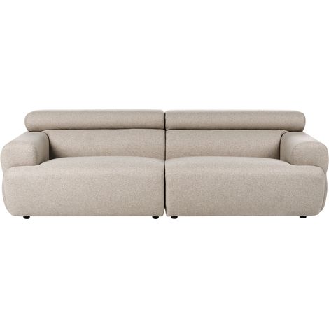 Sofa 3-Sitzer HOVDEN Stoff Beige