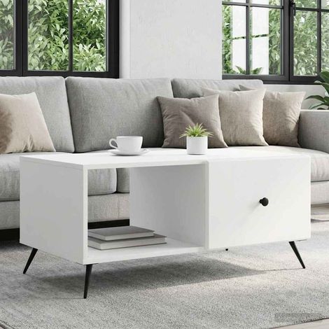 vidaXL Tavolino da salotto Bianco 90 x 50 x 40 cm Legno ingegnerizzato (1/5)