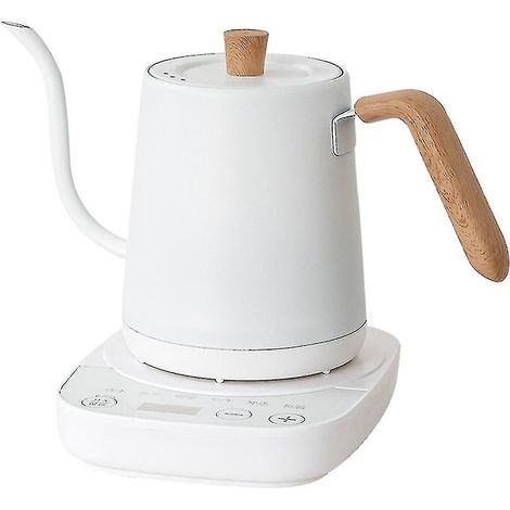 Bouilloire électrique à col de cygne, fine et élégante, 800 ml, 1000 W, chauffe instantanée, contrôle de la température, bouilloire manuelle (1/5)