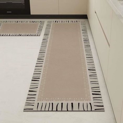 Tapis de sol de cuisine - Absorbant - Pour eau et huile - 1 pièce - Marron (1/5)