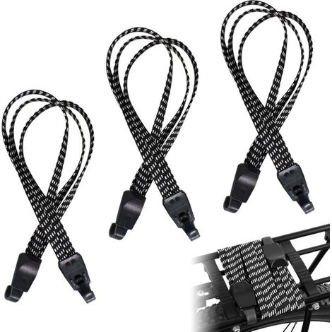 3 Pièces Tendeurs Elastique avec Crochets 3 en 1 Sangle Bagage Moto Tendeur Velo Rétractable pour Vélo Casque de Moto Bagages Chariot Remorque Cargo 62-130cm Tendeurs Moto