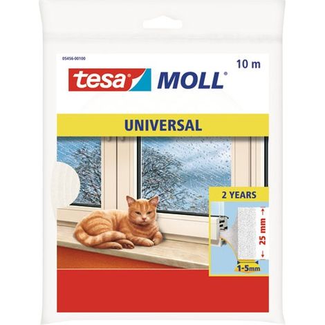 TESA - Calfeutrer mousse porte et fenetre 10mx25mmx6mm blanc